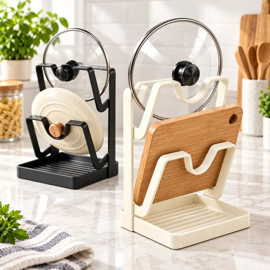 Vertical Kitchen Pot Lid & Board Rack