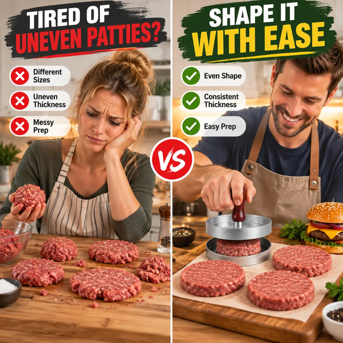 Aluminum Burger Patty Press