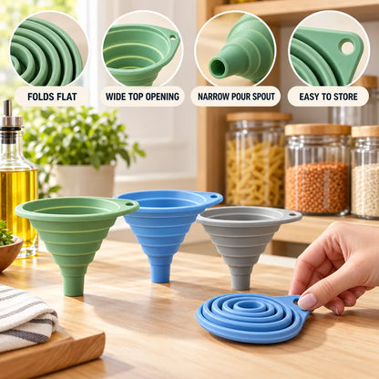 Collapsible Silicone Funnel
