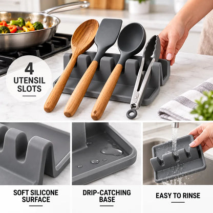 Silicone Utensil Rest Rack