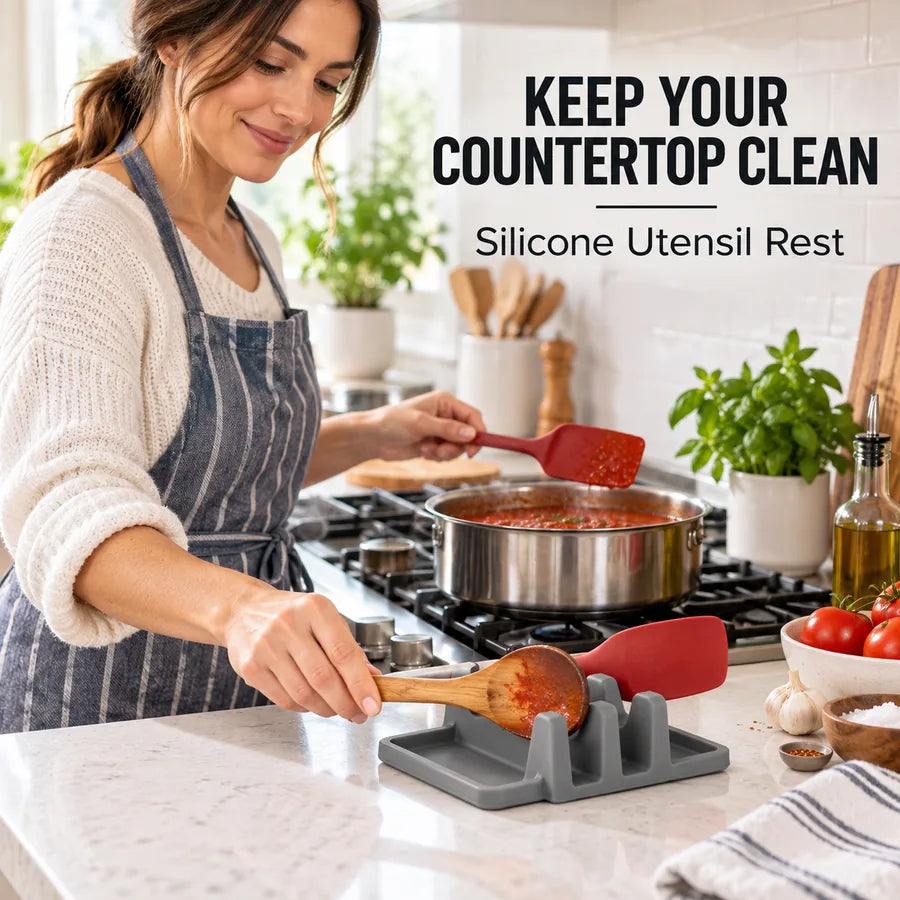 Silicone Utensil Rest Rack